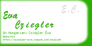 eva cziegler business card