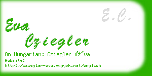 eva cziegler business card